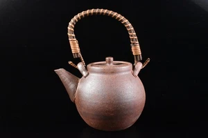 K5918: TETERA japonesa Tokoname-ware patrón Youhen forma Kyusu Sencha - Imagen 1 de 10