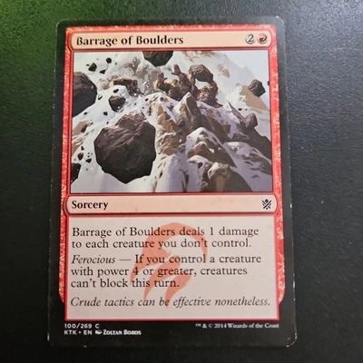 MTG Magic the Gathering Barrage of Boulders (100/282) Khans of Tarkir LP TCG CCG - Image 1 of 4