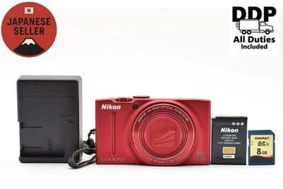 [Почти как новый] Цифровой фотоаппарат Nikon COOLPIX S8200 16,1 Мп 14-кратный оптический зум красный Япония - Изображение 1 из 4
