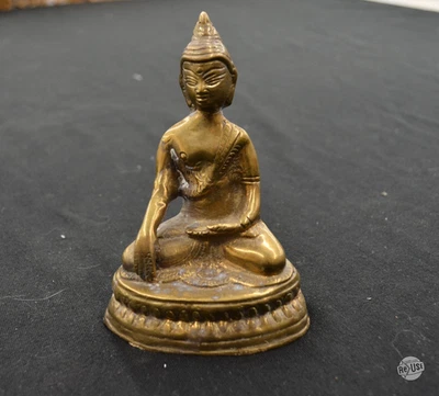 Tibetan Buddha Brass Shakyamuni Amitabha Sakyamuni Statue - Image 1 of 4