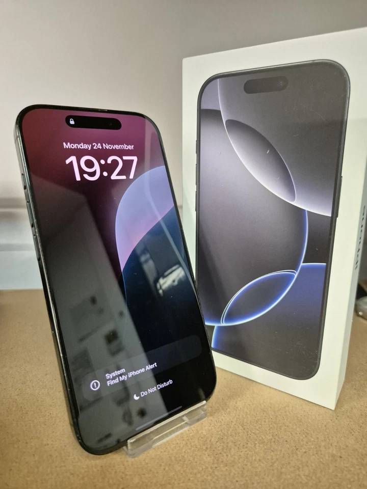 Apple iPhone 16 Pro 256GB Black Titanium Unlocked Smartphone - 90% BH Good Con - Image 1 of 4