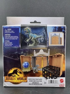 Neu Mattel Jurassic World Dominion Micro Collection Spielset Dinosaurier blau Neu im Karton - Bild 1 von 6