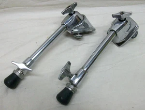 2 Pearl Bassdrum Sporen mit verstellbaren Beinen, Gummi/Stachelfuß, verlängert sich 4" - Bild 1 von 4