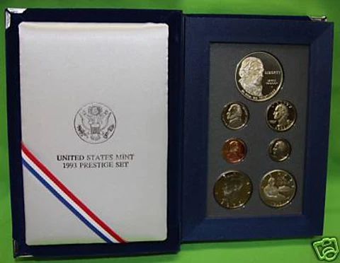 1993 PRESTIGE Proof Set. U.S. Mint Made. Complete & Original. With Box Cover