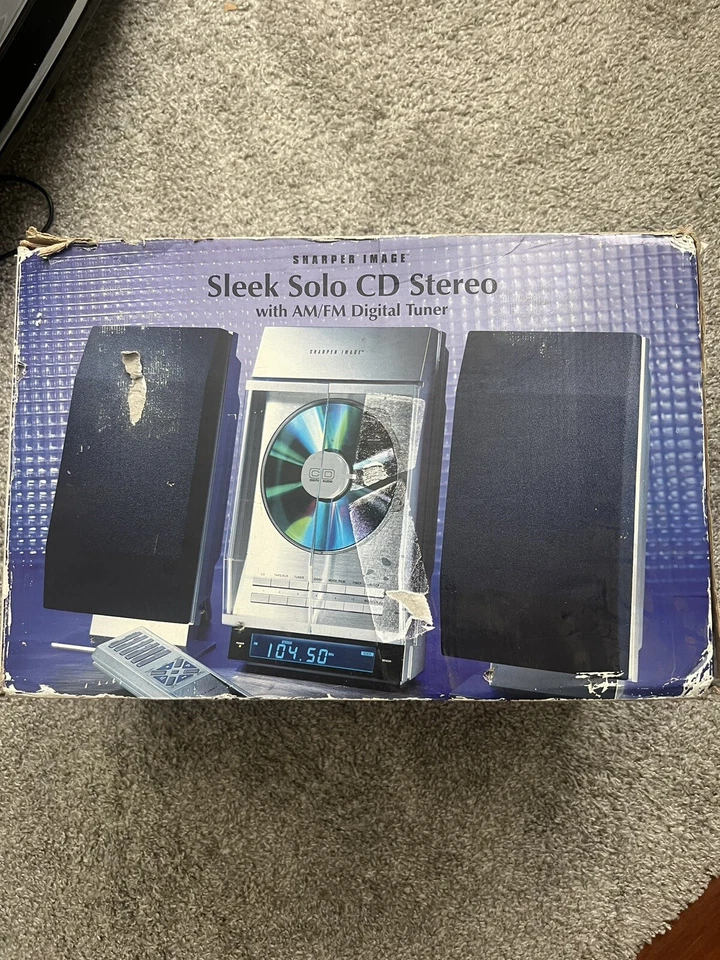 Vintage Sharper Image Sleek Solo Cd Stereo With Am Pm Digital Tuner - Image 1 of 1