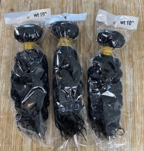 Paquete de 3 paquetes de cabello humano rizado de 10 pulgadas - Imagen 1 de 2
