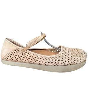 Kalso Earth Solar 3 Camel Leather Laser Cut Mary Jane Loafer Shoes Womens 8.5 B - Picture 1 of 13