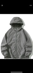 Men's Solid Color Hooded Jacket, Casual Loose Long Sleeve Zip Up Jacket Outdoor - Picture 1 of 2