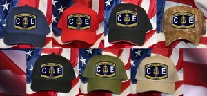 CE CHIEF RATE CONSTRUCTION ELECTRICIAN HAT PATCH CAP SEABEES RATING  US NAVY - Picture 1 of 16