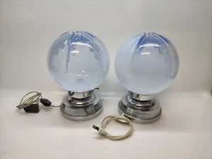 Coppia Lampade tavolo Toni Zuccheri vetro Murano Mazzega modernariato Space Age - Bild 1 von 24