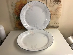 CORELLE  2 Dinner Plates 10” Discontinued PINK TRIO Pattern Swirl, Pre- Owned. - Picture 1 of 3