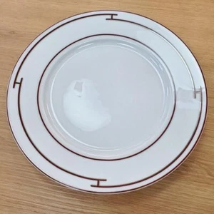 Hermes Paris Rhythm Rythme Dinner Plate White Red 27.5cm Porcelain Tableware - Picture 1 of 3