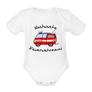 Nachwuchs Feuerwehrmann Baby Bio-Kurzarm-Body