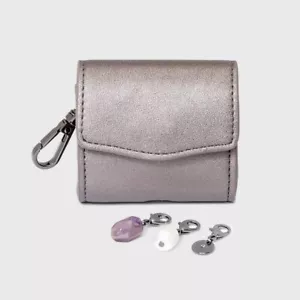 Ear Bud Case Coin Purse - A New Day Metallic Gray - Picture 1 of 5