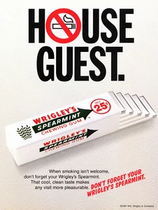 WRIGLEY'S SPEARMINT GUM AD #04 MAGAZINE promo AD 1997 VINTAGE - Picture 1 of 2