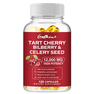 Tart Cherry Bilberry & Celery Seed - Uric Acid Cleanse and Relieve Joint Pain - Picture 1 of 10