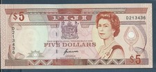 Fiji 5 Dollars, 1992, P 93a, UNC