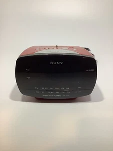 Sony Dream Machine Red Alarm Clock Radio - ICF-C111 Tested And Working - Picture 1 of 6