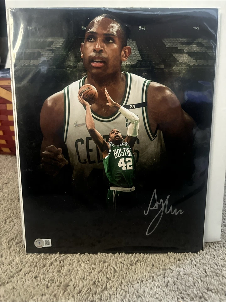 Foto firmada automáticamente por Al Horford 11x14 Boston Celtics 2024 campeones NBA Foto 1 de 4