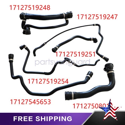 Kit de manguera de agua refrigerante radiador (6 mangueras) apto para BMW 545i 645Ci 2004 2005 Foto 1 de 4
