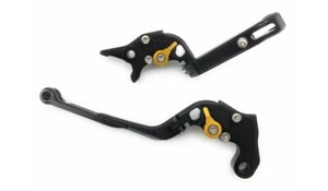 Black Gold Flip Up Brake Clutch levers KTM Supermoto 950 / SMR LC8SM 2007-2008 - Picture 1 of 9