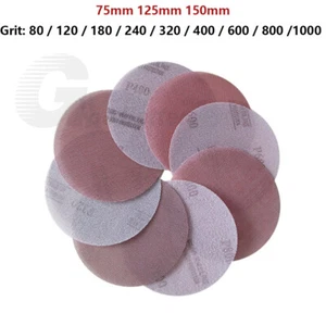75/125/150mm Dust-Free Sanding Discs 80-1000 Grit Hook Loop Mesh Sand Paper Disc - Picture 1 of 8