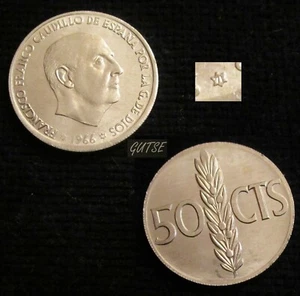 * Gutse * FRANCO-1607, 50 Centesimi 1966 19-71, Errore(10b), Rev.Ritorto 20º SX - Picture 1 of 1
