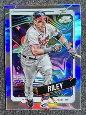 2024 Topps Chrome Cosmic Austin Riley Refractor Atlanta Braves #84 - Image 1 of 3