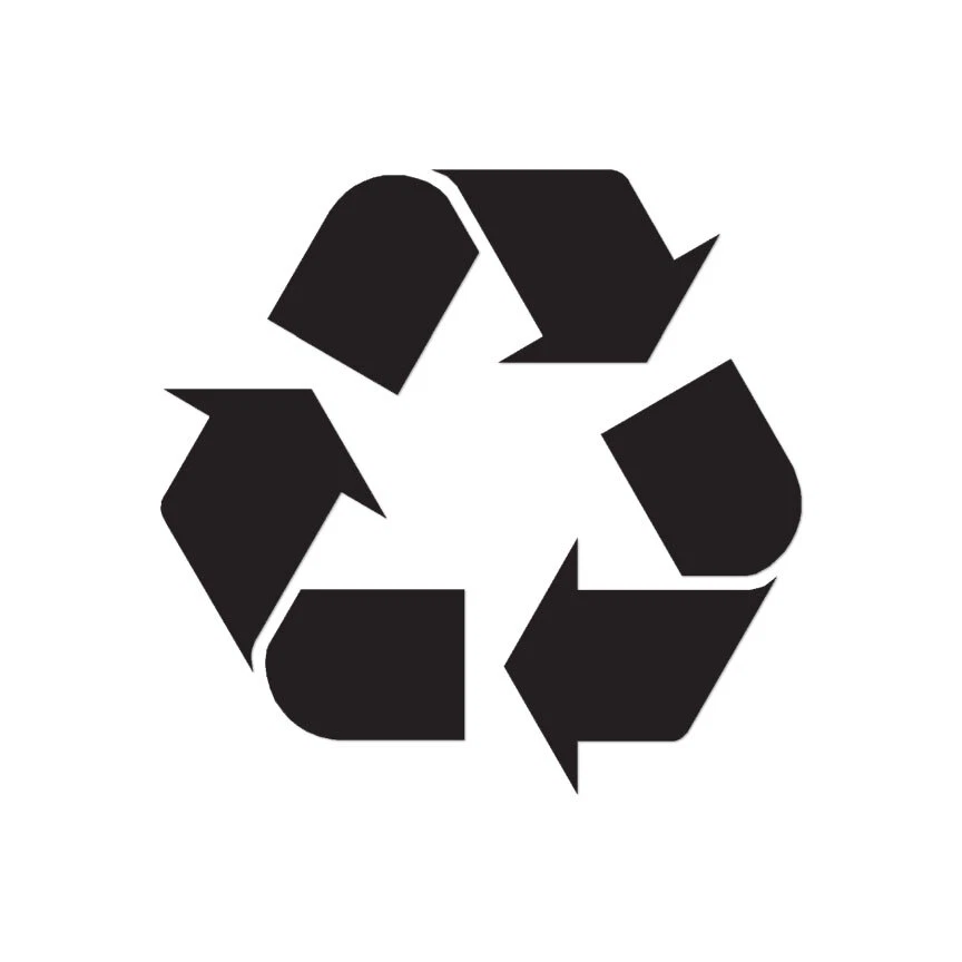 SOUTHERN DECALZ Recycling Symbol Recycle - Decal Sticker - Multiple Color & Sizes - ebn567