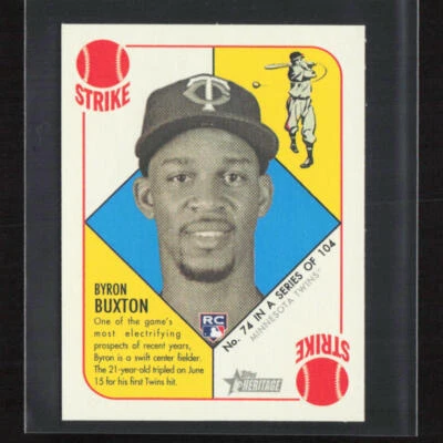 2015 Topps Heritage '51 Mini Green Back #74 Byron Buxton Minnesota Twins - Image 1 of 2