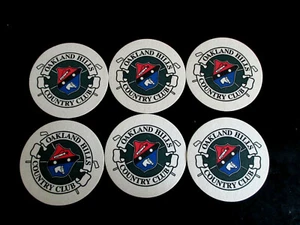 SET OF 6 Oakland Hills Country Club Drink Coasters Golf US OPEN PGA RYDER CUP - Picture 1 of 4
