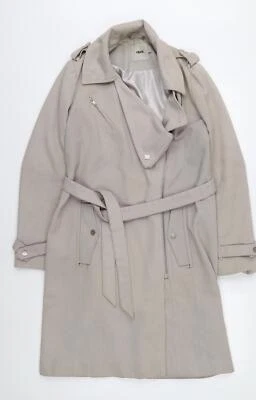 ASOS Women's Beige Trench Coat Size 10 Belted Casual - Image 1 of 4