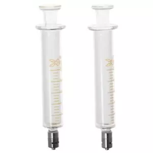 2Pcs Transparent 10ml Glass Syringe Industrial & Scientific - Picture 1 of 12