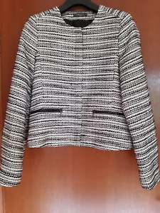 Esprit Blazer Jacke Gr. 38 cremeweiß-schwarz-silber - Bild 1 von 5
