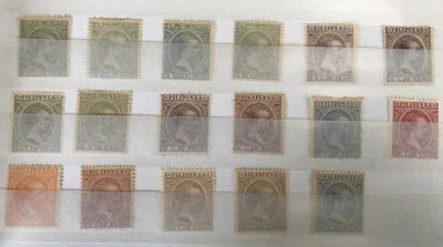 JUEGO CABEZA BEBÉ FILIPINAS FILIPINAS COLONIA ESPAÑA 1890-97 17 VALORES COMO NUEVO BISAGRAS Foto 1 de 4