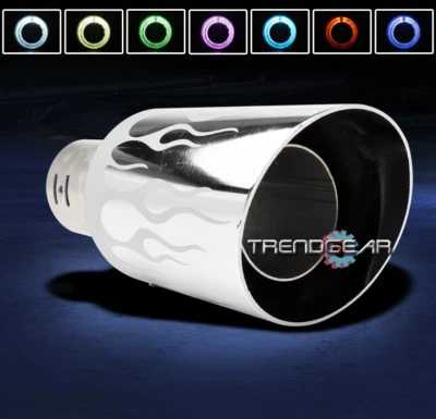 UNIVERSAL 4" 7 COLORES LED ESCAPE SILENCIADOR PUNTA DTS ELEMENT SRX STS XLR ASTRO AVEO Foto 1 de 4