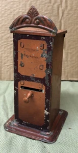 PREWAR BING GERMAN ORANGE TRAIN TICKET DISPENSER RARE - Picture 1 of 3