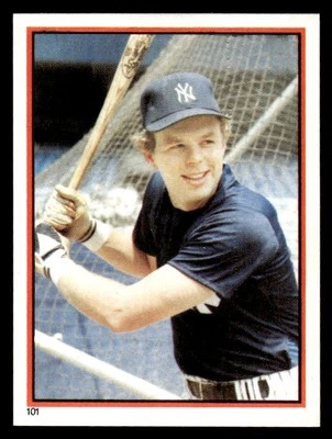 1983 O-Pee-Chee Stickers Butch Wynegar New York Yankees #101 - Image 1 of 2