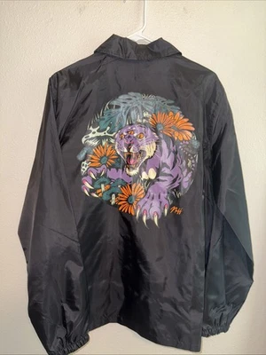 Neff Third Eye Tiger Mens M Lightweight Windbreaker 2 Pockets Activewear Jacket - Image 1 of 3