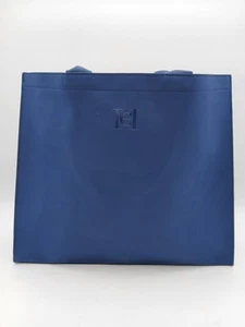 Carolina Herrera Good Girl Tote Bag Blue Leather Large Stylish Handbag - Picture 1 of 5