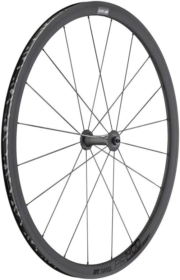 DT Swiss PR 1400 Dicut Oxic Front Wheel 700 QR X 100mm Rim Brake Black 32mm
