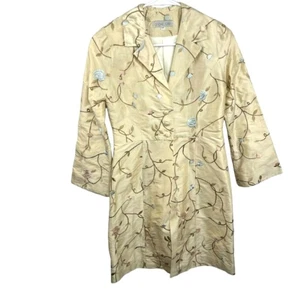 Zoe LTD Silk Embroidered Floral Light Coat Size Kids 14 - Picture 1 of 7