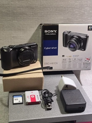 Sony Cybershot DSC-HX10V Compact Digital Camera 18.2MP Black - Image 1 of 4