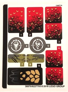LEGO STICKER SHEET 70653 FIRSTBOURNE From Set New & Genuine - Picture 1 of 1