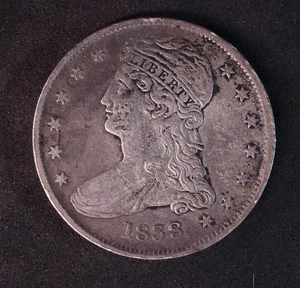 1838  Capped Bust Half Dollar US mint coin 50c reeded edge - Picture 1 of 8