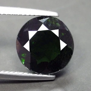 5.18 Cts Topnotch Round Cut (11 x 11 mm) 100% Natural Green Chrome Diopside Gems - Foto 1 di 7