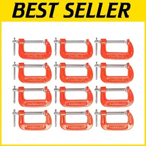 High-Strength 2-Inch C-Clamps - 12-Piece Set for Woodworking & Metal Fabrication - Picture 1 of 8