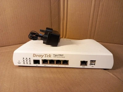 DrayTek Vigor 2862 VDSL2  WAN RouterFirewall +PSU  - Image 1 of 4