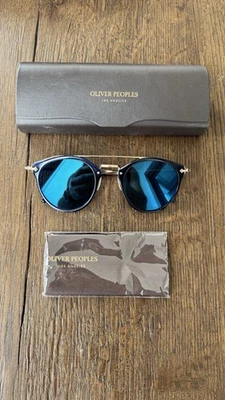 Oliver Peoples Sunglasses REMICK Dark Blue Mirror Blue OV5349S 156696 50-24 - Image 1 of 3
