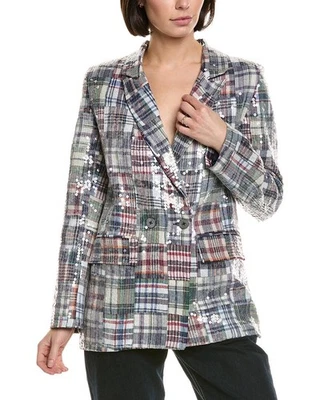 Cynthia Rowley Sequin Madras Blazer Women's - Image 1 of 2